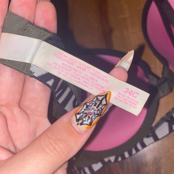 LIKE NEW- WEAR EVERYWHERE PUSH UP BRA - VICTORIAS SECRET PINK SIZE 34C - Picture 6 of 6